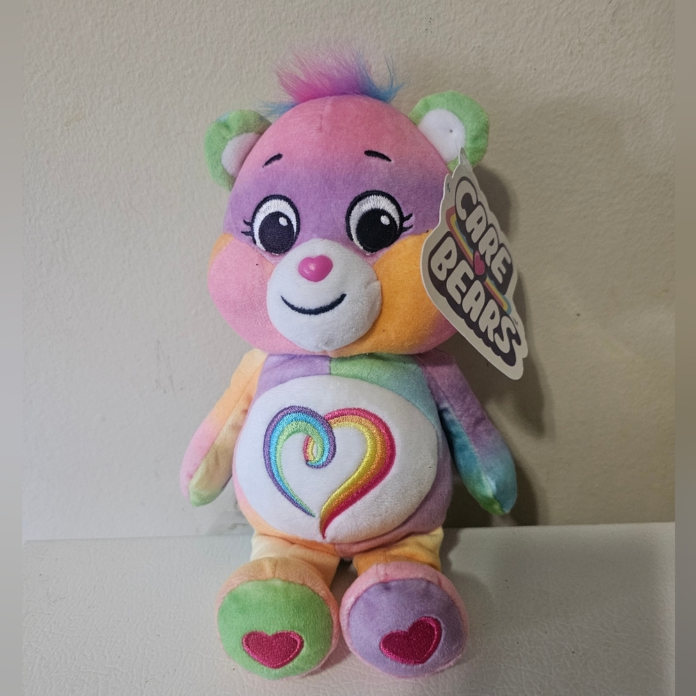 Care Bears 9" Bean Plush (Glitter Belly) - Togetherness Bear NWT